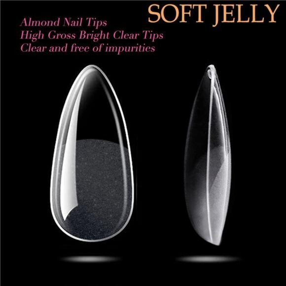 UNA GELLA Almond Fake Nails 216pcs Almond Press on Nails Pre-shape Nails Tips - Picture 5 of 8